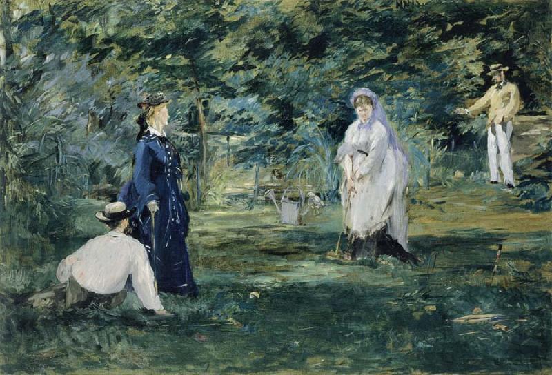 Edouard Manet A Game of Croquet oil painting picture